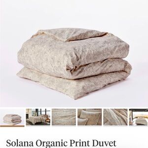 NEW. COYUCHI Solana Print Queen Duvet.